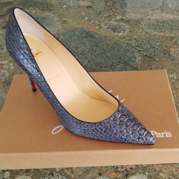NWT Christian Louboutin Gray Python Pumps - Picture 2 of 8